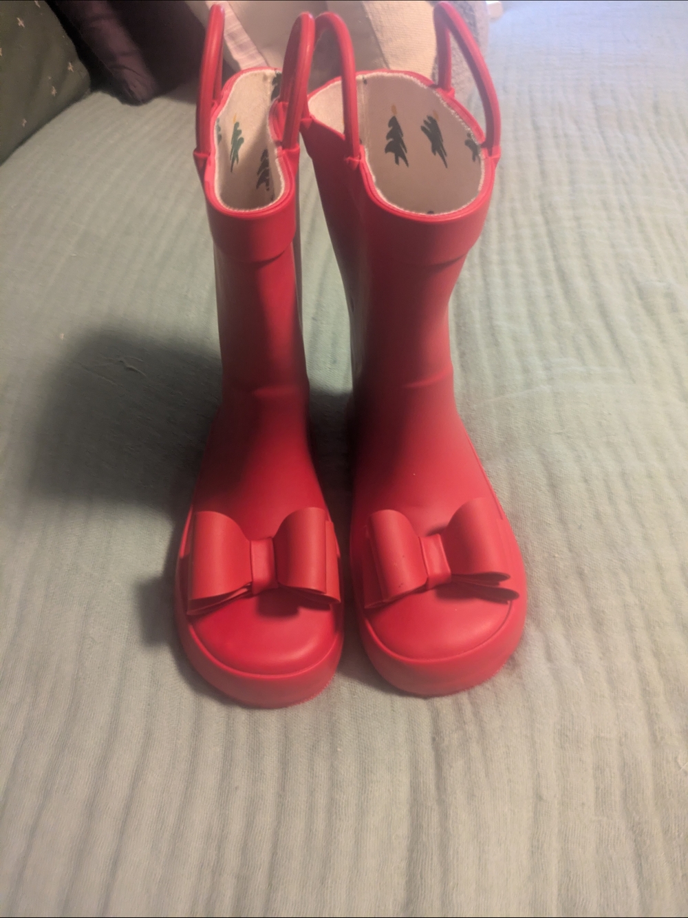 You SweetHoney Red Bow Kids Rain Boots